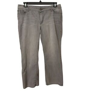 Chicos‎ Platinum Denim Womens Gray Jeans Size 2.5 Short Casual Pants